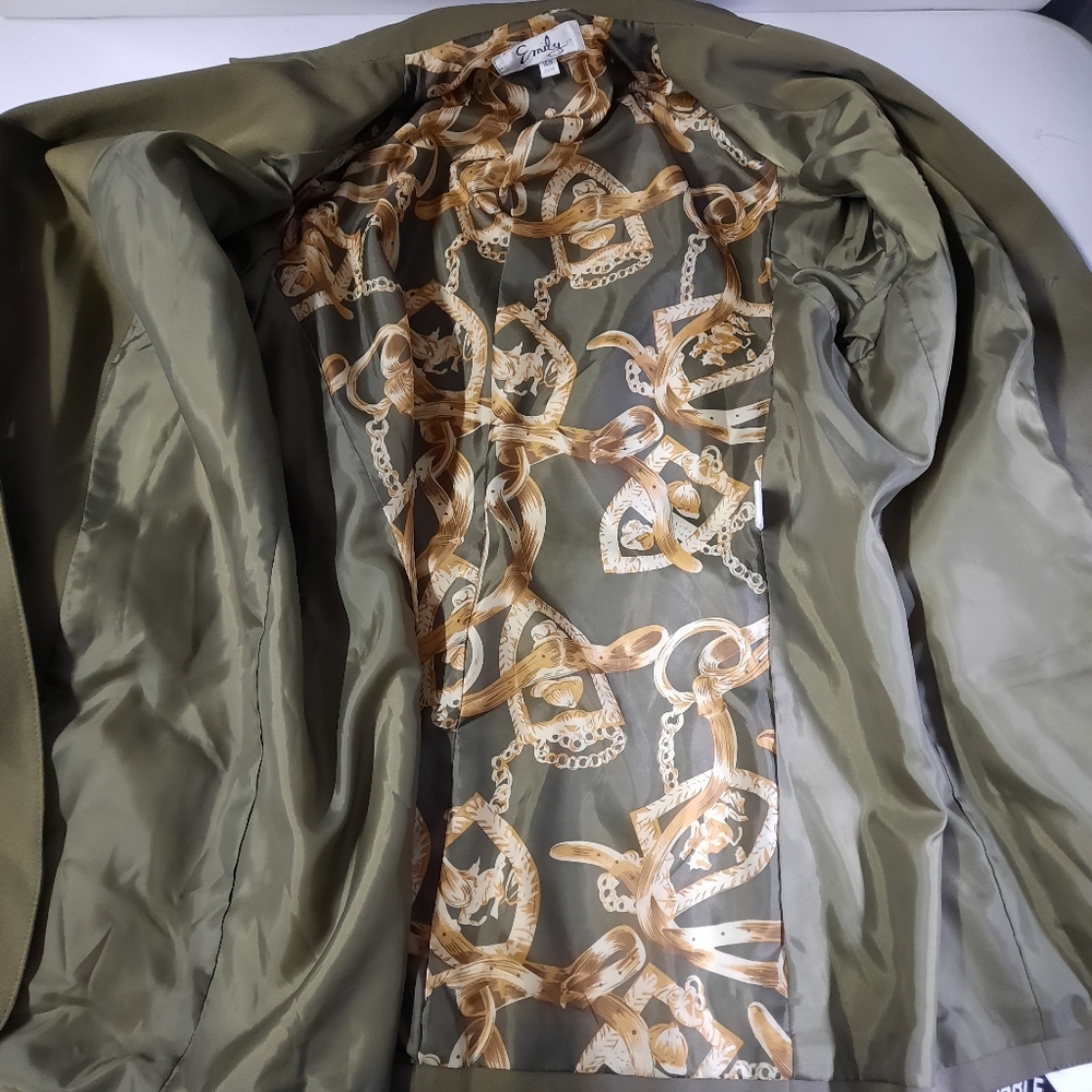 Emily Pant Suit Womens Size 14W Olive Green - Picture 5 of 8